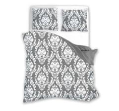 FARO Textil Bavlněné povlečení GLAMOUR 005 200x220 cm šedé/bílé