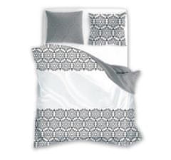FARO Textil Bavlněné povlečení GLAMOUR 07 200x220 cm šedé/bílé