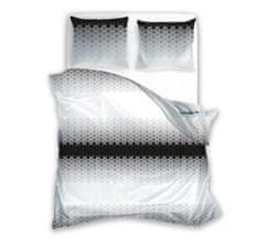 FARO Textil Bavlněné povlečení GLAMOUR 018 220x200 cm bílé/černé/šedé