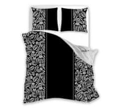 FARO Textil Bavlněné povlečení GLAMOUR 019 180x200 cm černé/bílé