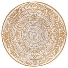 NORTHRUGS Kusový koberec Twin Supreme 105799 Ochre kruh – na ven i na doma 140x140 (průměr) kruh