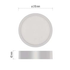 Emos LED svítidlo NEXXO bílé, 17 cm, 12,5 W, teplá/neutrální bílá