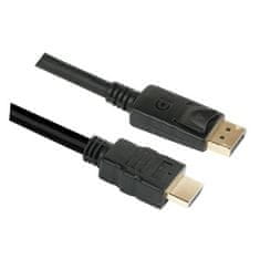 GoGEN Redukční kabel HDMI / DisplayPort, 2m, pozlacený, černý