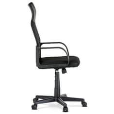 Autronic Kancelářská židle Kancelářská židle, potah černá ekokůže a síťovina MESH, houpací mechanismus (KA-L601 BK)