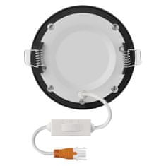 Emos LED podhledové svítidlo NEXXO černé, 12 cm, 7 W, teplá/neutrální bílá