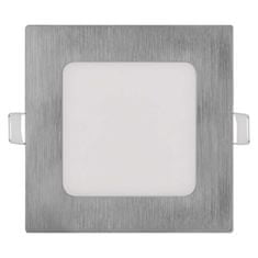 Emos LED podhledové svítidlo NEXXO stříbrné, 12 x 12 cm, 7 W, teplá/neutrální bílá