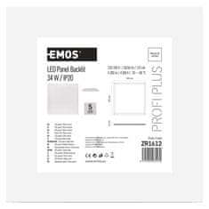 Emos LED panel LEXXO 60 x 60 cm, 34 W, 4200 lm, neutrální bílá