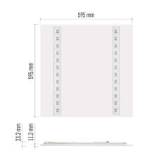 Emos LED panel TROXO 60×60, čtvercový vestavný bílý, 27W, neutrální bílá, UGR