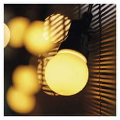 Emos LED světelný řetěz – 10x párty žárovky mléčné, 5 m, venkovní i vnitřní, teplá bílá