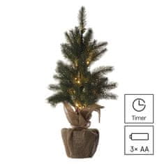 Emos LED vánoční stromek, 52 cm, 3x AA, vnitřní, teplá bílá, časovač