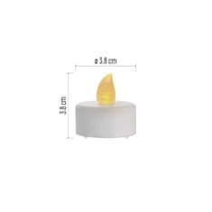 Emos LED dekorace – čajová svíčka bílá, CR2032, vnitřní, vintage, 6 ks