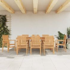 Greatstore Stohovatelné zahradní židle 8 ks 56,5x57,5x91 cm masivní teak