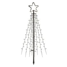 Emos LED vánoční strom kovový, 180 cm, venkovní i vnitřní, studená bílá, časovač