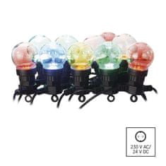 Emos LED světelný řetěz – 10x párty žárovky, 5 m, venkovní i vnitřní, multicolor