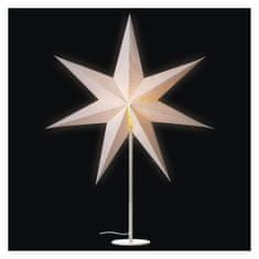 Emos Svícen na žárovku E14 s papírovou hvězdou bílý, 67x45 cm, vnitřní
