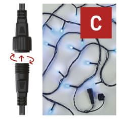 Emos Standard LED spojovací vánoční řetěz, 10 m, venkovní i vnitřní, modrá