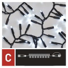Emos Profi LED spojovací řetěz černý – ježek, 3 m, venkovní i vnitřní, studená bílá