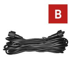 Emos Prodlužovací kabel pro spojovací řetězy Profi černý, 10 m, venkovní i vnitřní