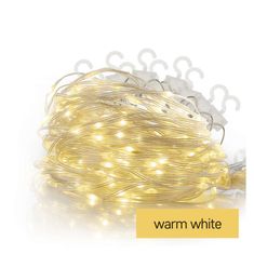 Emos LED vánoční drop řetěz – záclona, 2,9x2 m, venkovní i vnitřní, teplá bílá, programy