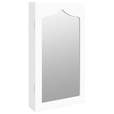 Petromila Zrcadlová šperkovnice nástěnná bílá 37,5 x 10 x 67 cm