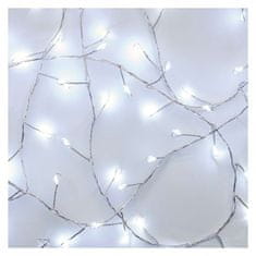 Emos LED vánoční nano řetěz – ježek, 2,4 m, 3x AA, vnitřní, studená bílá, časovač