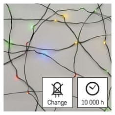 Emos LED vánoční nano řetěz zelený, 7,5 m, venkovní i vnitřní, multicolor, časovač