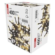 Emos LED vánoční řetěz – ježek, 8 m, venkovní i vnitřní, teplá bílá, časovač