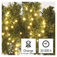 Emos LED vánoční řetěz – ježek, 12 m, venkovní i vnitřní, teplá bílá, časovač