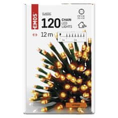 Emos LED vánoční řetěz, 12 m, venkovní i vnitřní, vintage, časovač
