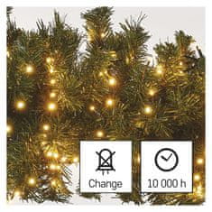 Emos LED vánoční řetěz – ježek, 12 m, venkovní i vnitřní, vintage, časovač