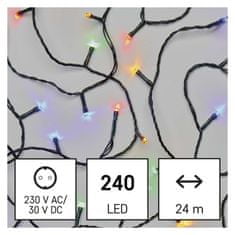 Emos LED vánoční řetěz, 24 m, venkovní i vnitřní, multicolor, programy