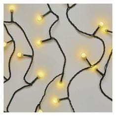 Emos LED vánoční cherry řetěz – kuličky, 20 m, venkovní i vnitřní, teplá bílá, časovač
