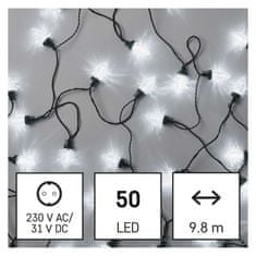 Emos LED vánoční řetěz – šišky, 9,8 m, venkovní i vnitřní, studená bílá, programy
