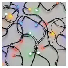 Emos LED vánoční cherry řetěz – kuličky, 48 m, venkovní i vnitřní, multicolor, časovač