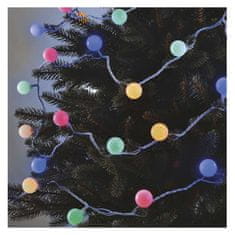 Emos LED světelný cherry řetěz – kuličky 2,5 cm, 4 m, venkovní i vnitřní, multicolor, časovač