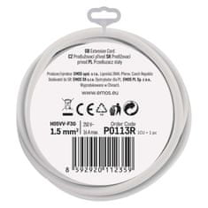 Emos Prodlužovací kabel 3 m / 1 zásuvka / bílý / PVC / 1,5 mm2