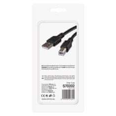 Emos USB kabel 2.0 A vidlice – B vidlice 2m