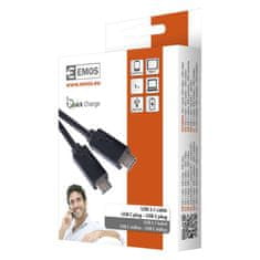 Emos Nabíjecí a datový kabel USB-C 3.1 / USB-C 3.1, 1 m, černý