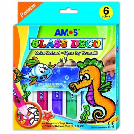 AMOS Vitrážní barvy 6 barev Glass Deco
