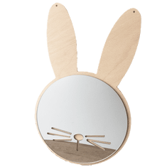Dream Creations Dětské zrcadlo králík s dřevěnýma ušima 20 x 32 cm