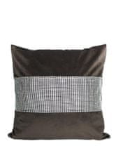 FARO Textil Dekorativní povlak na polštář Zirk 40x40cm tmavě hnědý