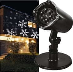 Emos LED dekorativní projektor – vločky, venkovní i vnitřní, studená bílá
