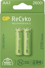 GP Battery (AA) Rechargeable NIMH R6/AA, 270AAHCE-EB2, (2 batteries / blister), 2700mAh