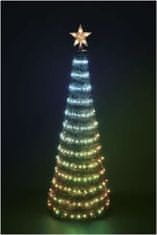 Emos LED vánoční stromek se světelným řetězem a hvězdou, 1,5 m, vnitřní, ovladač, časovač, RGB