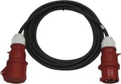 Emos 3 fázový venkovní prodlužovací kabel 10 m / 1 zásuvka / černý / guma / 400 V / 4 mm2