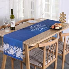 Vánoční běhoun na stůl 180 x 33 cm coulour and size: Modrá