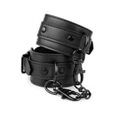 Easytoys Bedroom Fantasies Faux Leather Handcuffs (Black), pouta na ruce