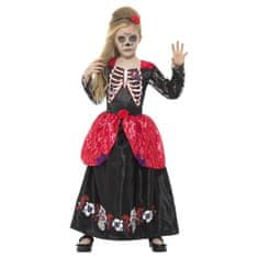 Smiffys Halloween Dia de los Muertos - Kostým dívčí Deluxe vel. S