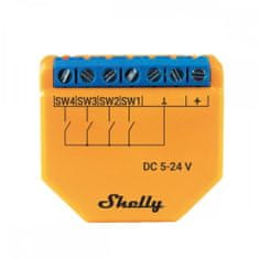 Shelly i4 Plus DC, modul 4 vstupů, 5–24 VDC, WiFi a BT