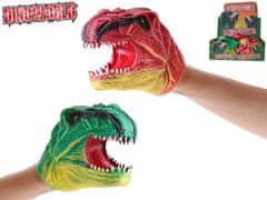 Dinosaurus/maňásek 14 cm (červený, zelený)